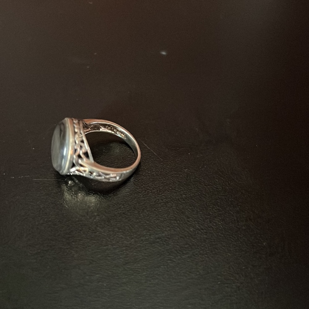 Silver Moonstone Statement Ring - image 7